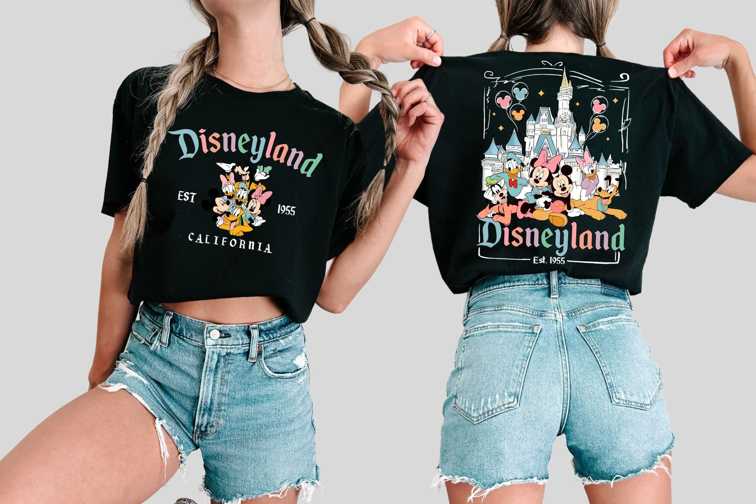 Disneyland California TShirtDisneyland Est 1955 ShirtDisneyworld ShirtDisney ShirtMickey And Friends Shirt Gift for Her Birthday Gift Graphic Tee – Soft Feel · High-Quality Print