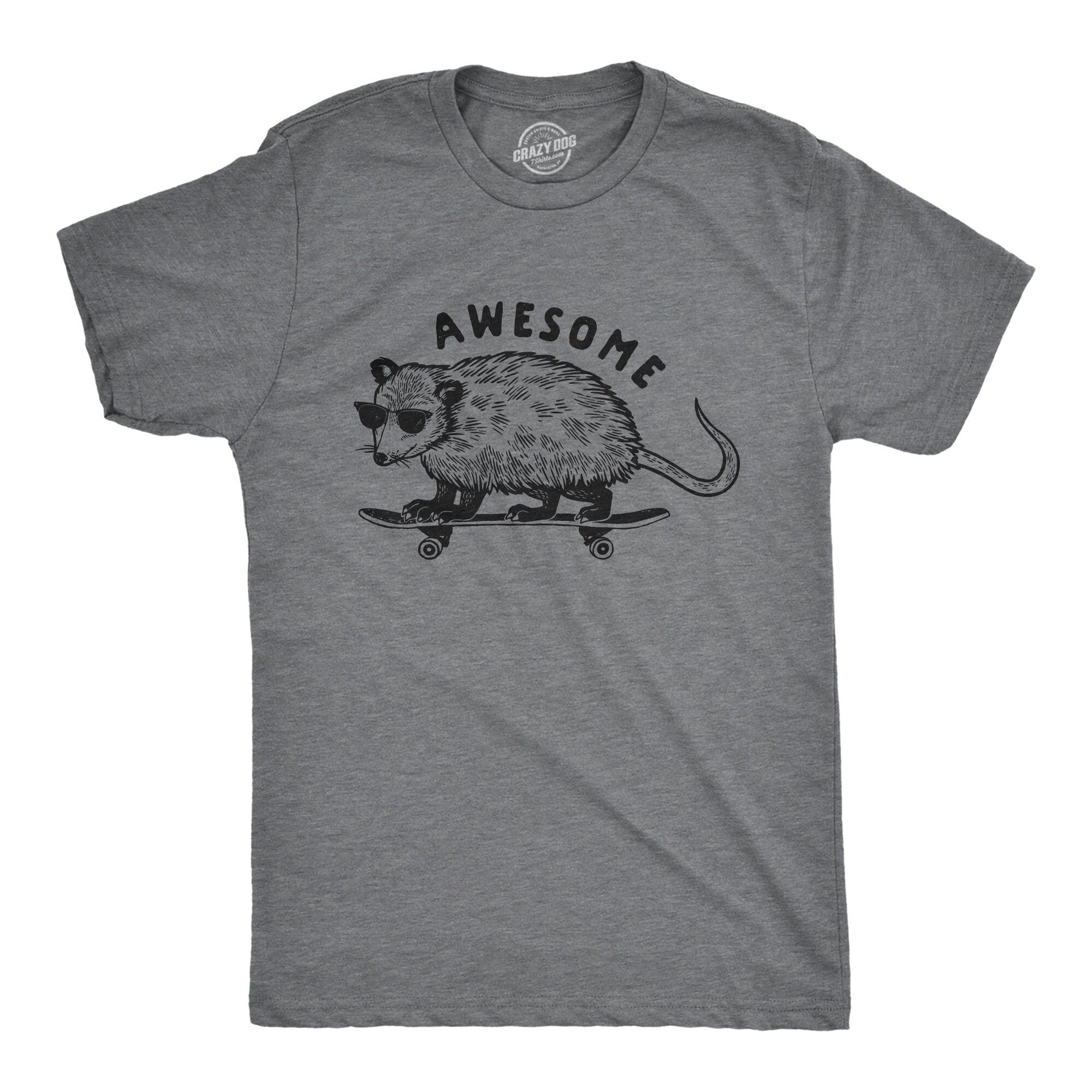 Awesome Possum Awesome Opossum Skateboarding Possum Funny Shirts Animal Shirts Cool Shirts Shirts For Dad Cool Kid Shirts Possums Graphic Tee – Warm & Stylish · High-Quality Print