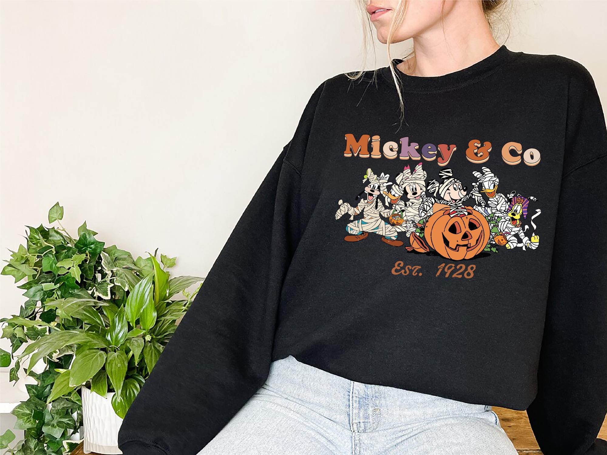 Mickey and Co Halloween Mummy T Shirt Vintage Disney Halloween Shirt Mickey Minnie Goofy Donald and Pluto Tee Gift for Spooky Season Graphic Tee – Everyday Comfort · High-Quality Print