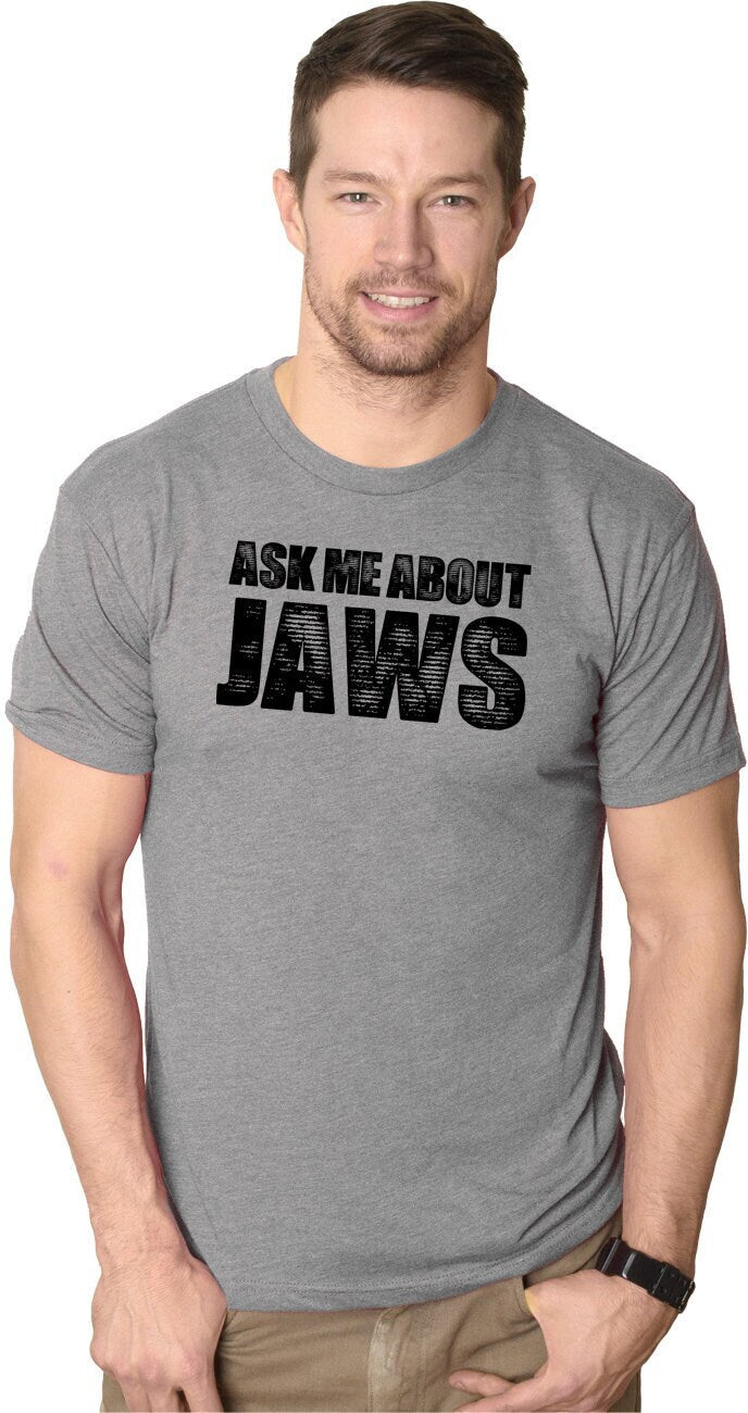 Shark Shirt Jaws Flip Shirt Ask me about Jaws Funny Flip T Shirt Mens Shark Tee Shark Gifts Sea Fish Clothes Funny Shirts Men Graphic Tee – Feel-Good Design · Top Pick For Any Outfit