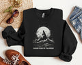 Great White Shark Sweatshirt Gift idea for Sea Animal Lovers Cozy Fall Sweatshirt Gothic Dark Full Moon Shirt Deep Ocean Beach Tee Sweatshirt – Everyday Comfort · Top Pick For Any Outfit
