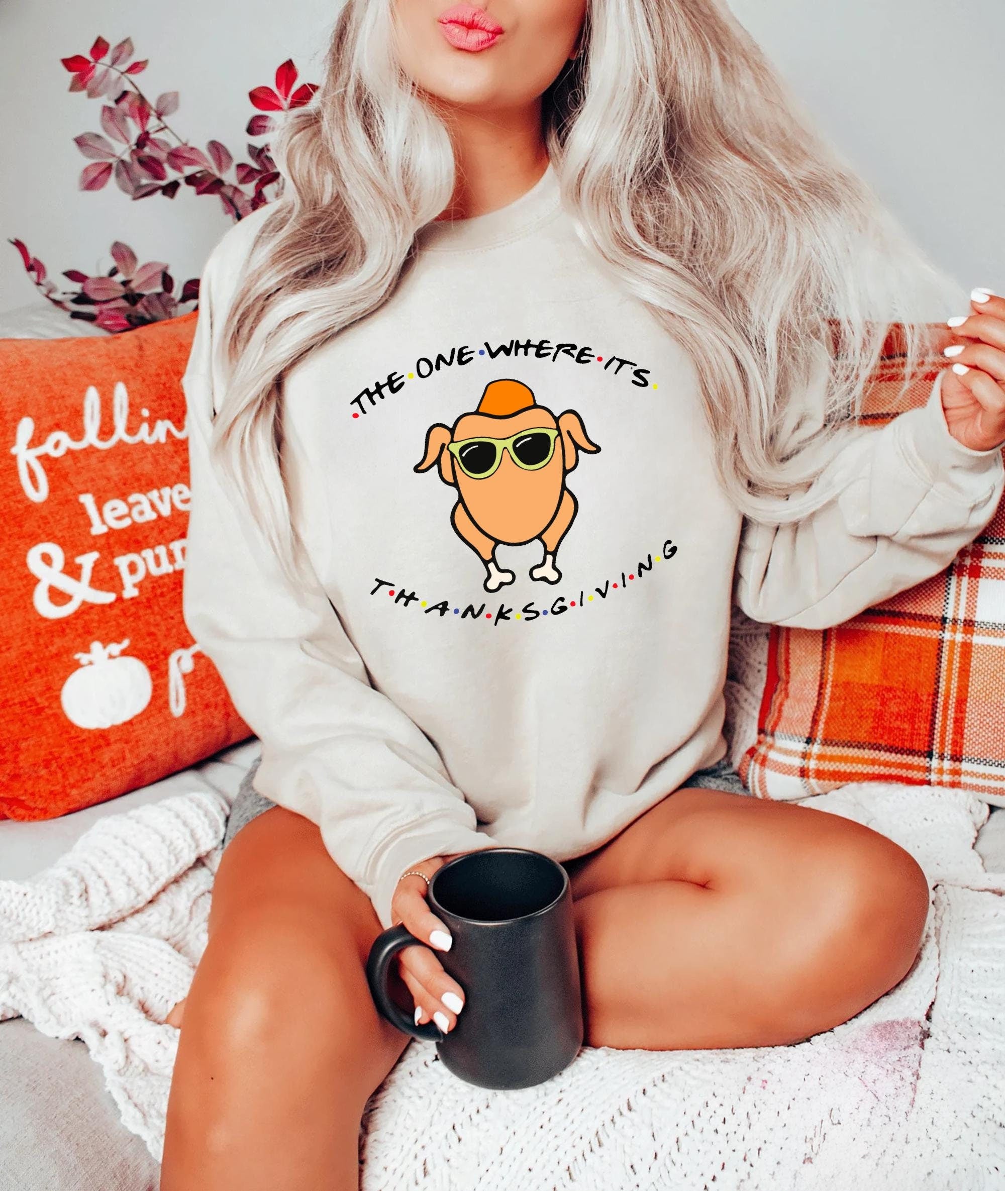 Friends Turkey Thanksgiving Shirt The One Where It39s Thanksgiving Sweatshirt Thanksgiving Gift Friends Turkey Kids Shirt Sweatshirt – Warm & Stylish · Top Pick For Any Outfit