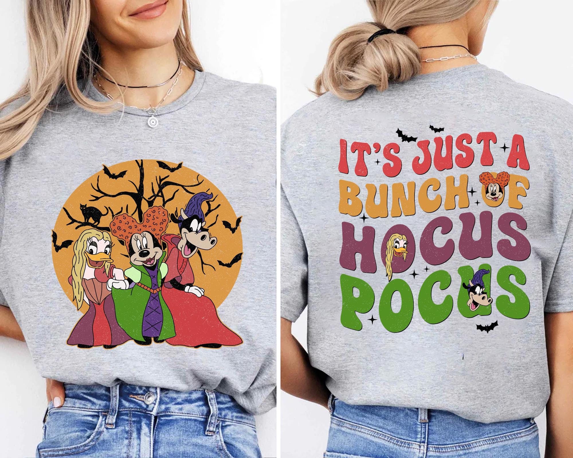 Disney Halloween Hocus Pocus Shirt It39s Just A Bunch Of Minnie Daisy Clarabelle Hocus Pocus Sweatshirt Sanderson Sisters Sweatshirt – Bold Style · Great Gift For Fans
