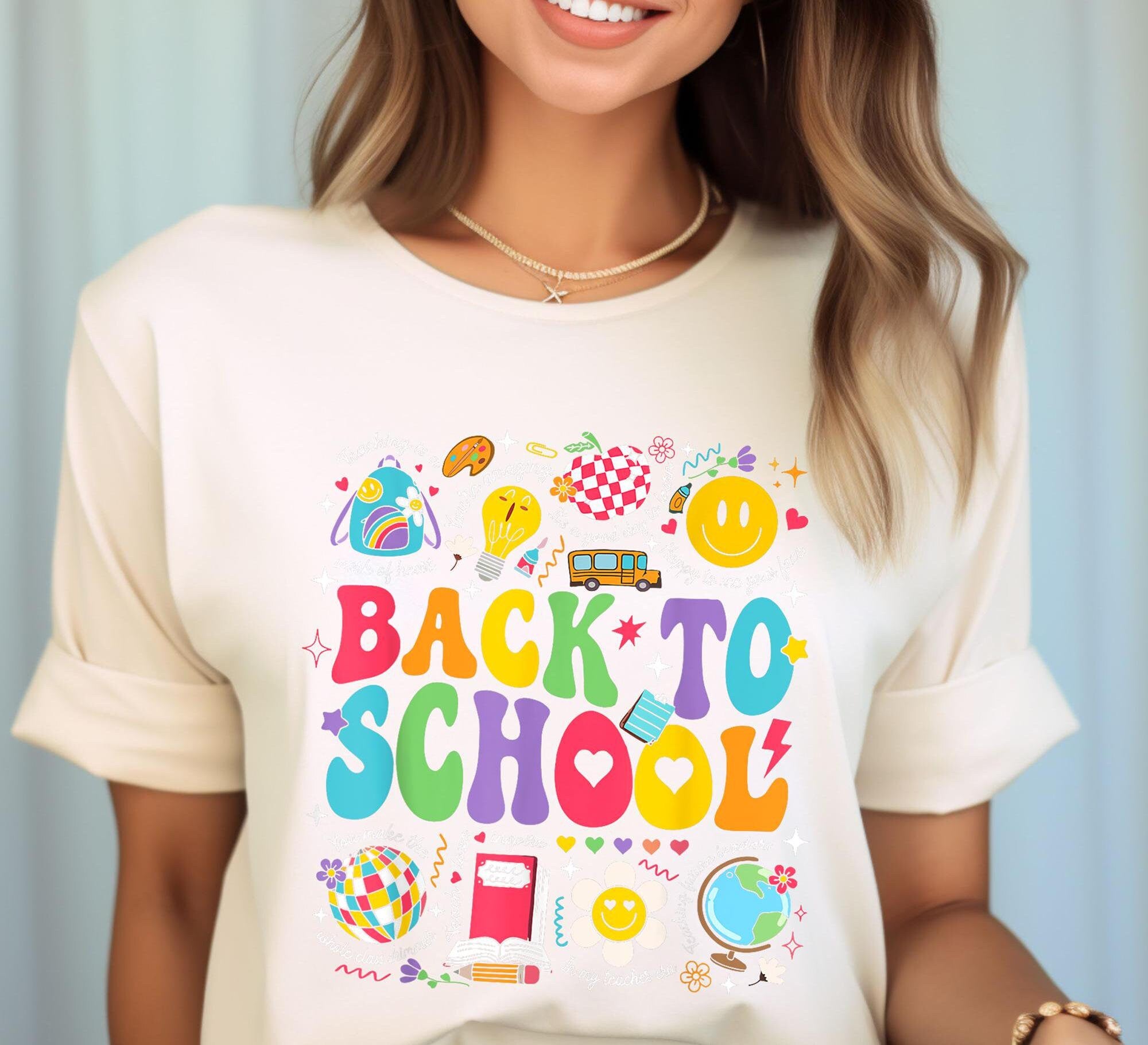 Back to School Shirt Gift for Teachers Kindergarten Teacher Teacher Appreciation First Day of School Shirt Graphic Tee – Easygoing Wear · Must-Have Style