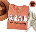 ER Nurse Emergency Room Nursing Halloween Ghost Shirt Gifts Comfort Colors Tshirt Crewneck Tee Crew Neck Men Women Graphic Tee – Feel-Good Design · High-Quality Print