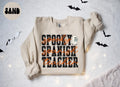 Spanish Teacher Spooky Halloween Sweatshirt Gifts for Her Funny Sweater Shirt Cozy Comfy Unique Sweatshirt – Everyday Comfort · Must-Have Style
