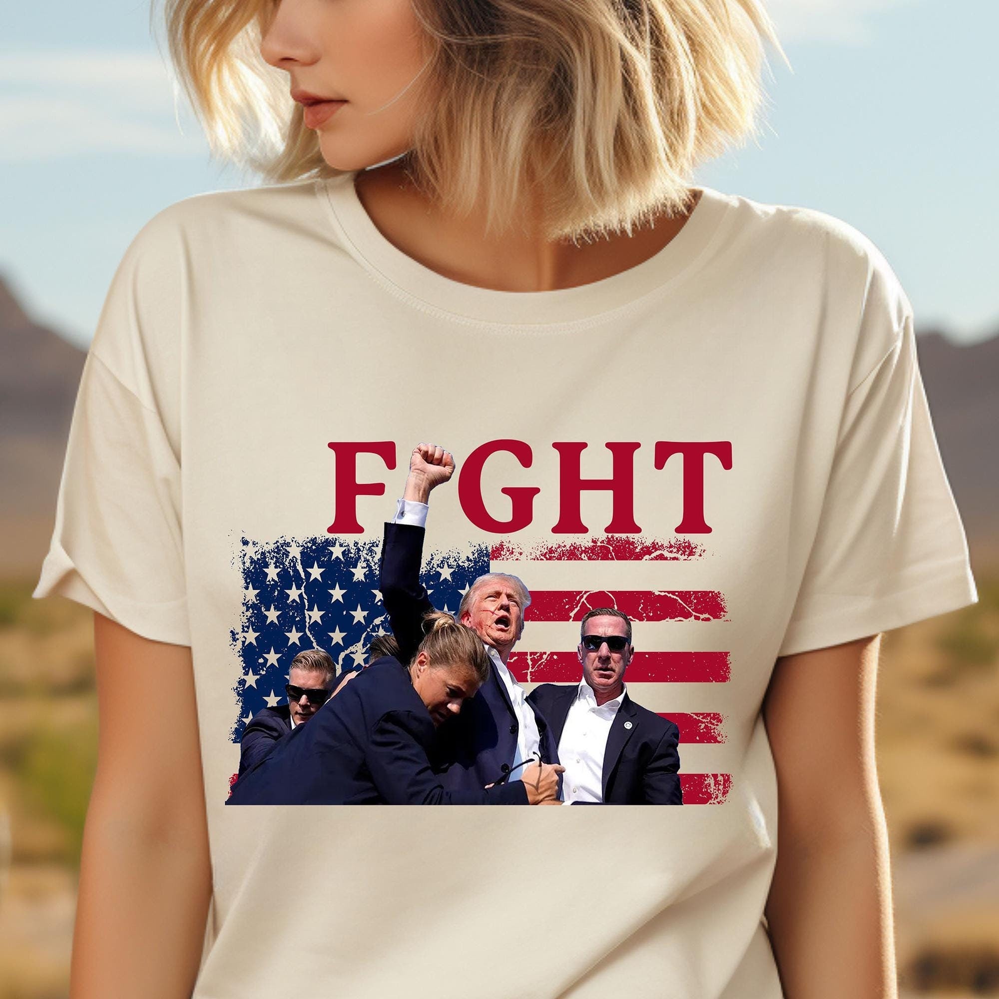 Trump Fight Fight Fight Shirt God Bless Trump Shirt President Donald Trump 2024 Shirt Support Trump ShirtTrump 2024 Election Shirt Graphic Tee – Soft Feel · Perfect For Daily Wear