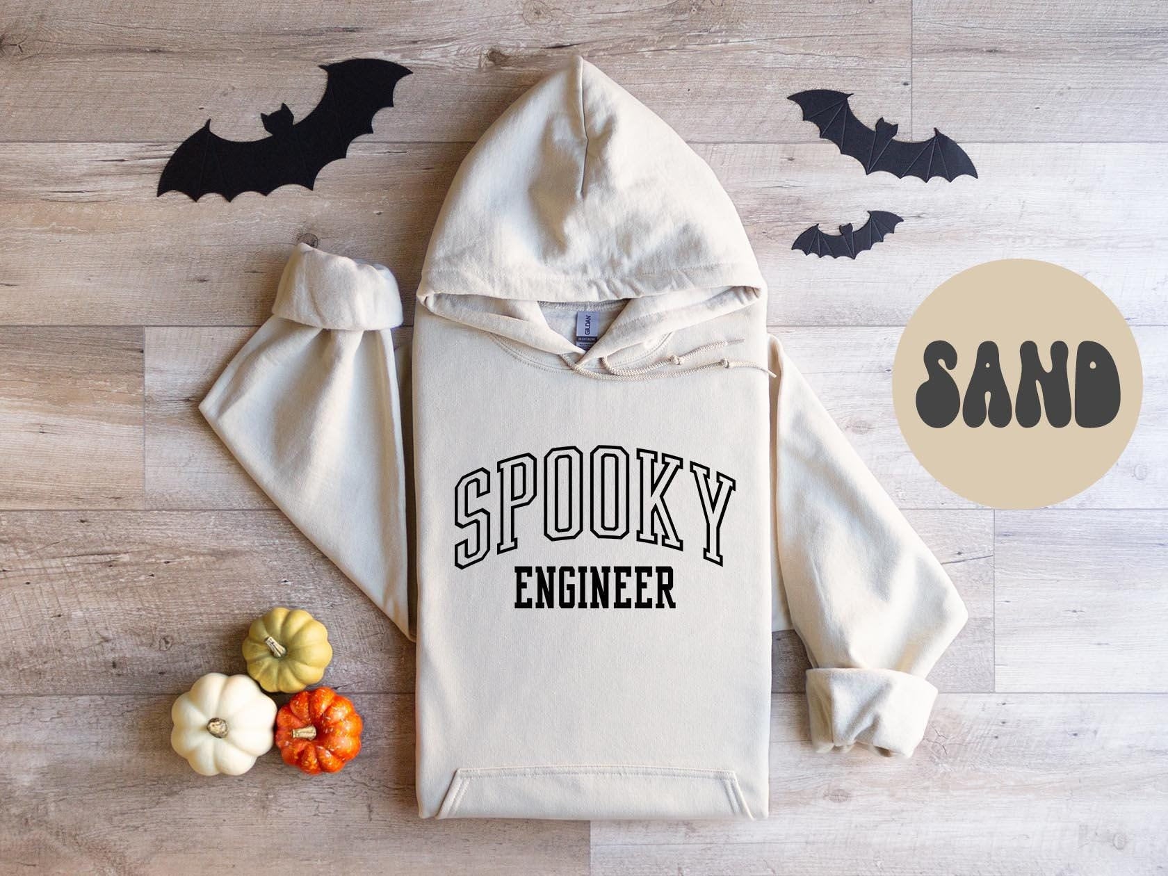 Spooky ENGINEER Engineering School Student Halloween Fall Hoodie Gifts Hooded Sweatshirt Jumper Long Sleeve Birthday Gift for Women Hoodie – Soft Feel · Trending Graphic Apparel