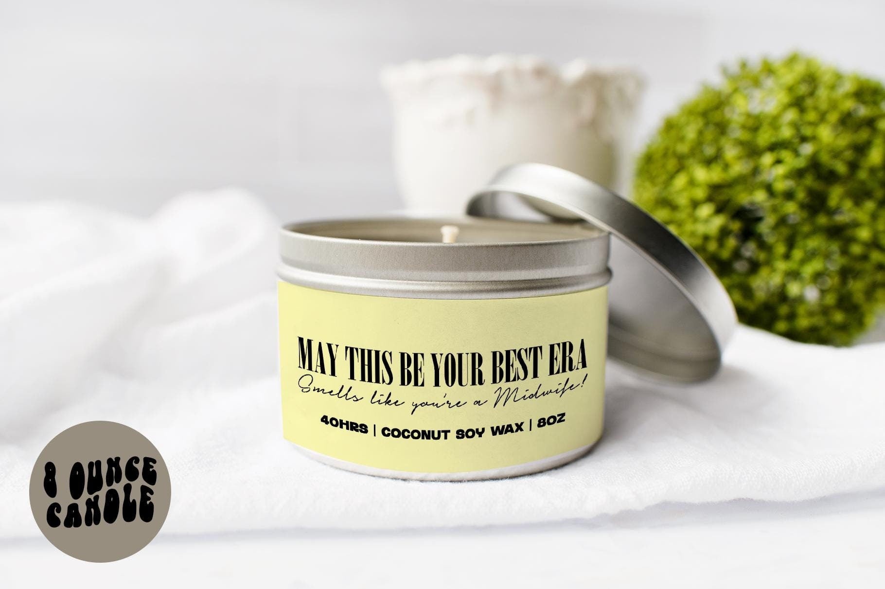 Midwife Era Candle Gifts Tin Coconut Soy Wax Scented Aromatherapy Vanilla Coffee Home Office Decor Graphic Tee – Feel-Good Design · Perfect For Daily Wear