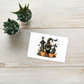 Adorably Spooky Black Kitty Witch Pumpkin Graveyard Standard Postcard Graphic Tee – Feel-Good Design · Great Gift For Fans