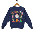 90s Christmas sweatshirt Large Vintage Tultex Sweater Jumper Pullover Crewneck Navy Blue Sweatshirt – Bold Style · Top Pick For Any Outfit