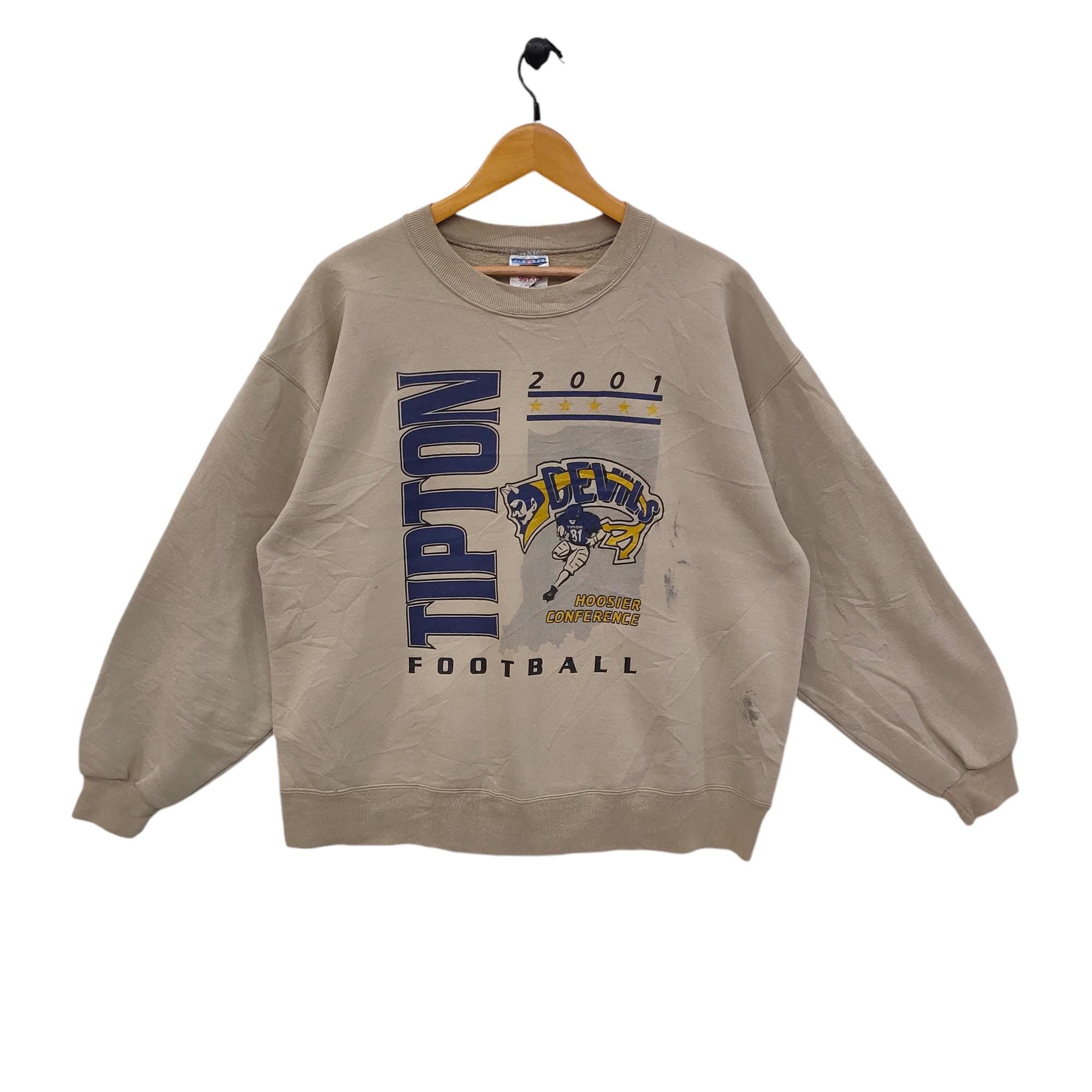 Y2K Tipton Blue Devils Football Sweatshirt Large Vintage High School Sweater Jumper Pullover Crewneck Size L Sweatshirt – Everyday Comfort · High-Quality Print