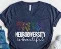 Retro Funny Neurodiversity Is Beautiful Neurodivergent Special Ed Inclusion Mental Health Neurodiversity ADHD SLP Graphic TShirt For Women Graphic Tee – Fan Favorite · High-Quality Print