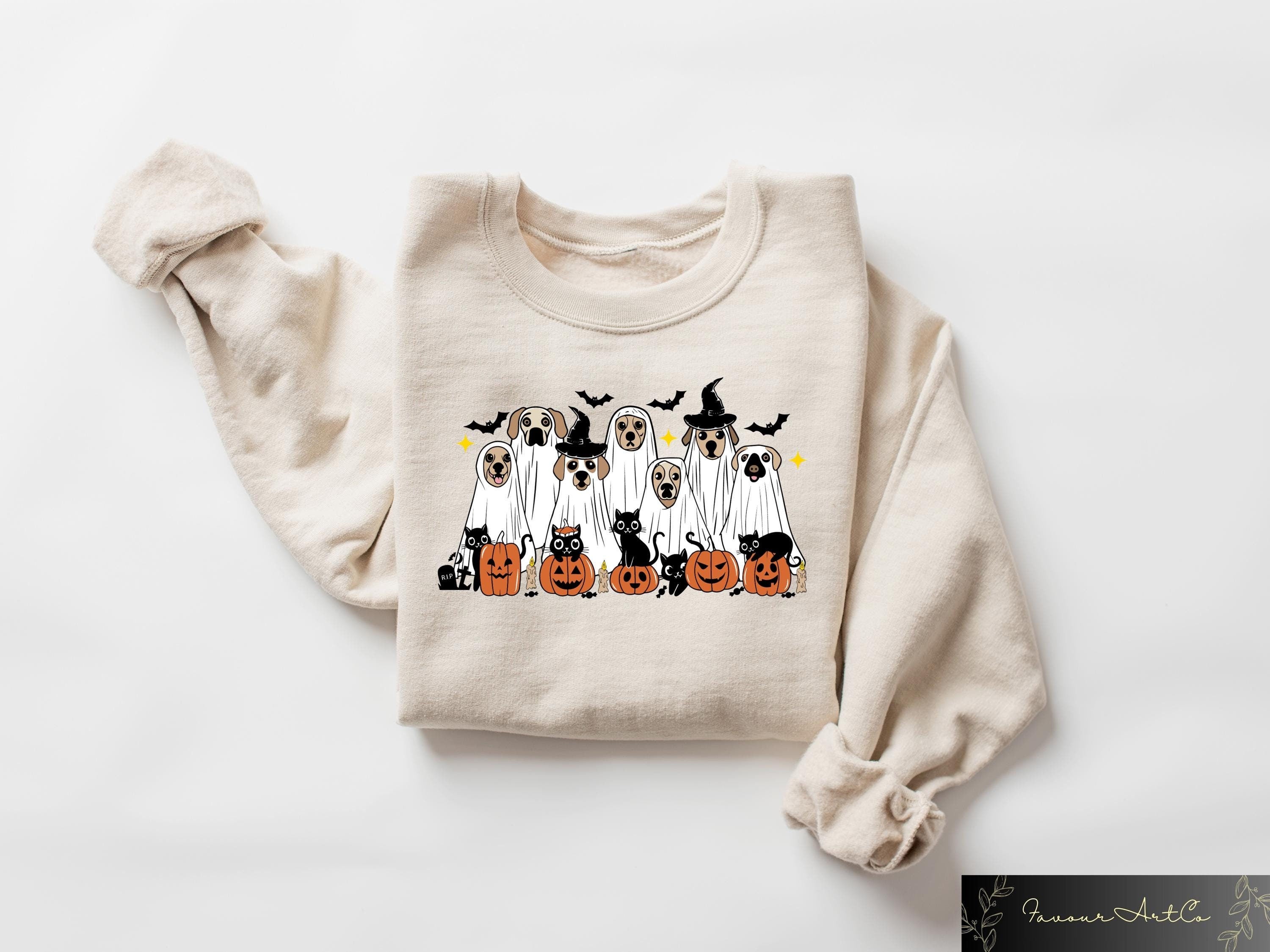 Retro Comfort ute Ghost Dog Tshirt Ghost Dog Sweatshirt Dog Lovers Shirt Halloween Gift Halloween Dog Tee Spooky Season Shirt Sweatshirt – Everyday Comfort · Top Pick For Any Outfit