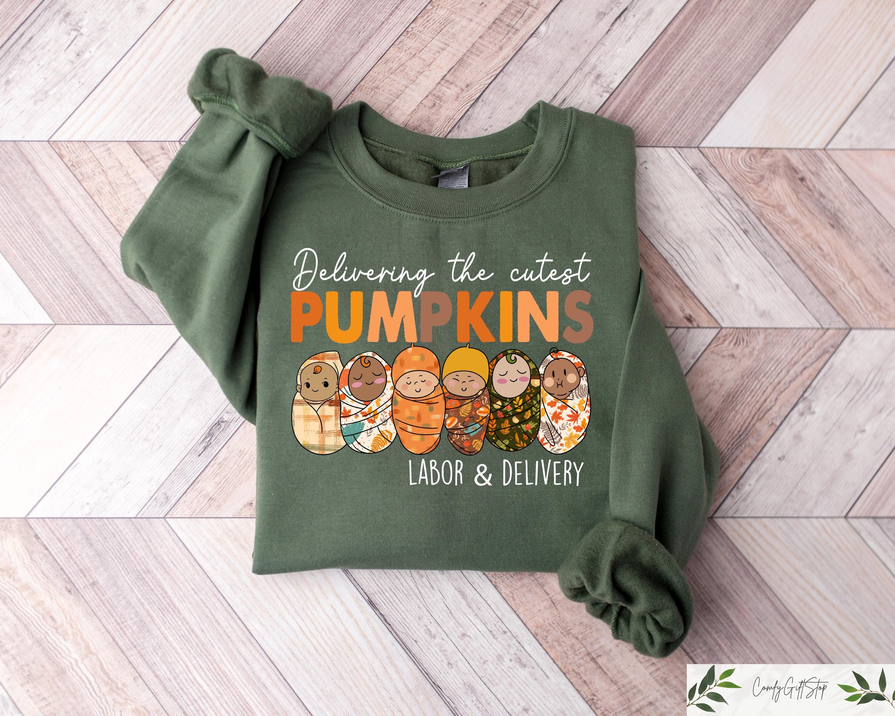 Deliver The Cutest Little Pumpkins T Shirt Halloween Gifts Labor And Delivery Halloween Shirt Delivery Nurse Sweatshirt Spooky Nurse Tee Sweatshirt – Premium Graphic · Perfect For Daily Wear