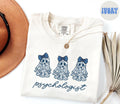 Psychologist Psychology French Blue Toile Halloween Ghosts Coquette Shirt Gifts Comfort Colors Tshirt Crewneck Tee Crew Neck Women Graphic Tee – Fan Favorite · Top Pick For Any Outfit