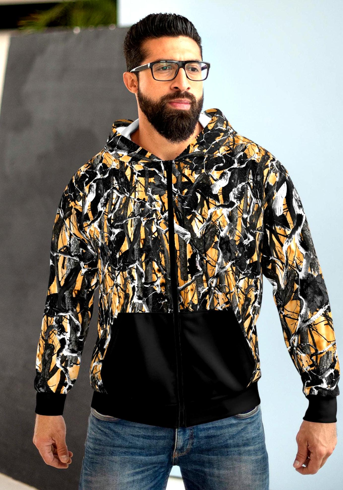 Hunting Camouflage Zip Hoodie Camouflage Hooded Sweatshirt Outdoor Jacket Black Pocket Design Hunting Season Gift Unisex Deer Hunting Hoodie – Warm & Stylish · High-Quality Print