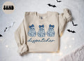 Dispatcher 911 French Blue Toile Halloween Ghosts Coquette Floral Sweatshirt Gifts for Her Funny Sweater Shirt Cozy Comfy Unique Sweatshirt – Everyday Comfort · Perfect For Daily Wear