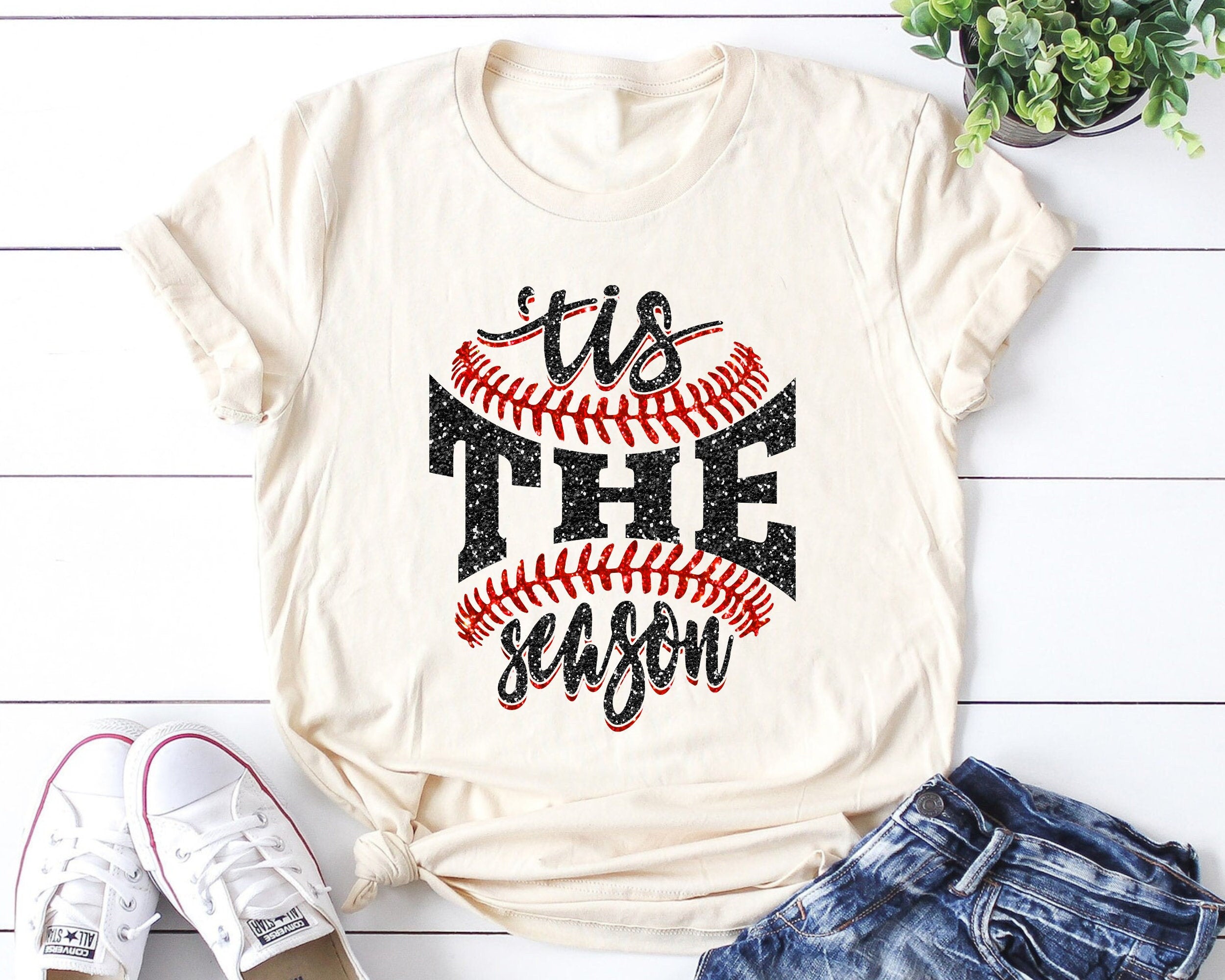 Baseball Shirts Baseball Mom TShirt Tis The Season Baseball Baseball Game Day Tis The Season Baseball Shirts Graphic Tee – Easygoing Wear · High-Quality Print