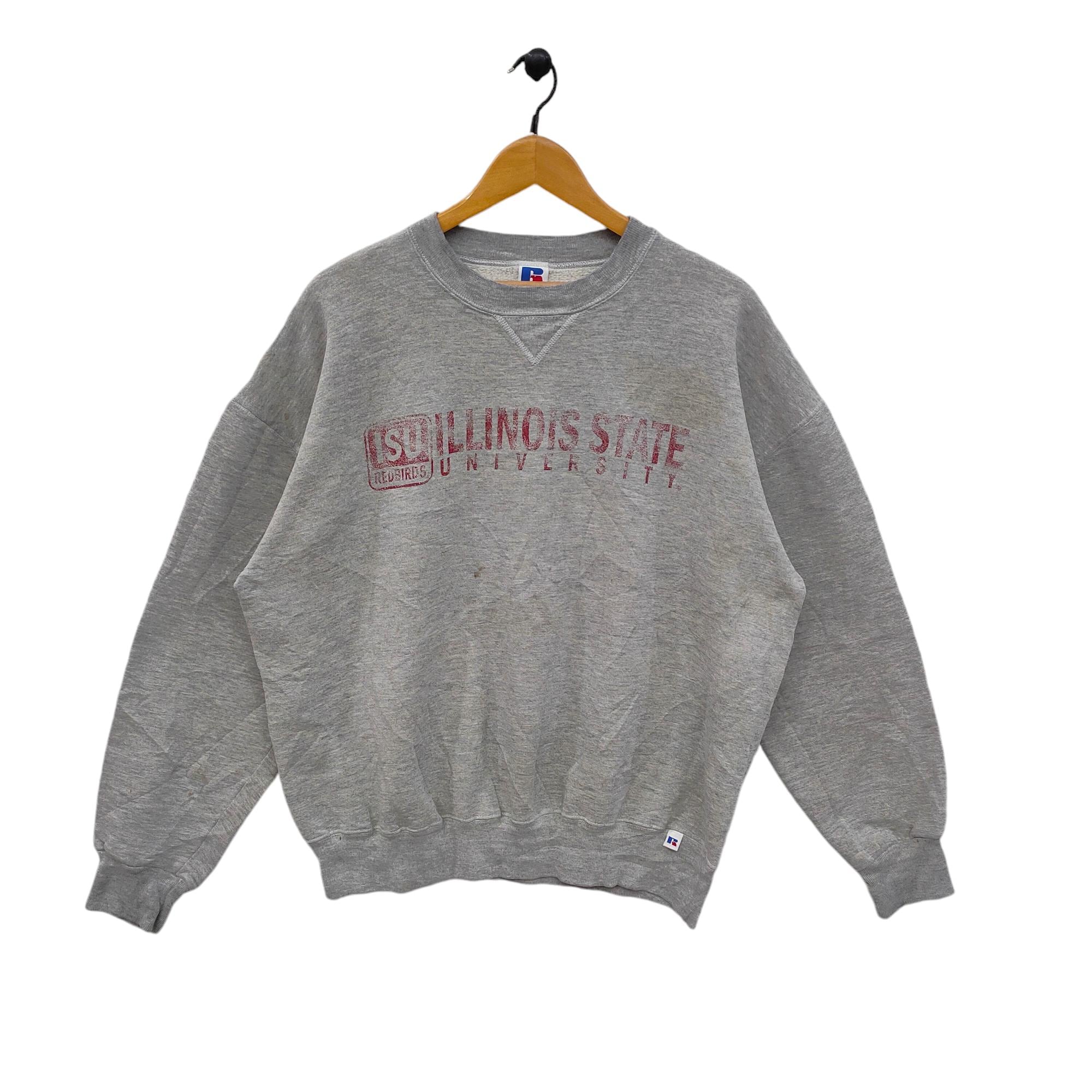 90s Illinois State University Sweatshirt Vintage Russell Athletic ISU Redbirds Football Sweatshirt Jumper Crewneck Gray size XL Sweatshirt – Fan Favorite · Must-Have Style