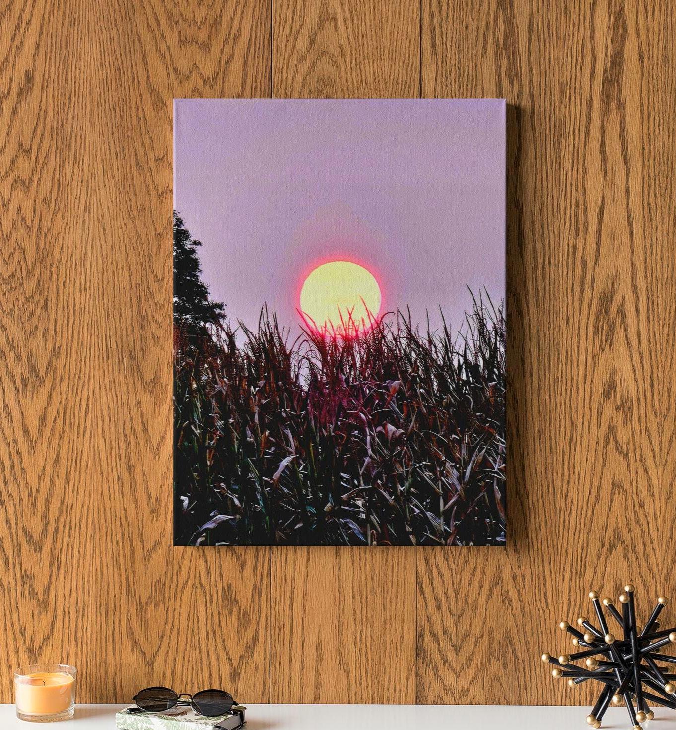 Canvas Print Landscape Wall Art Rustic Farmhouse Decor Country Sunset Real Photo Home Office Decoration Cabin Camper RV Life Decor Graphic Tee – Feel-Good Design · Top Pick For Any Outfit