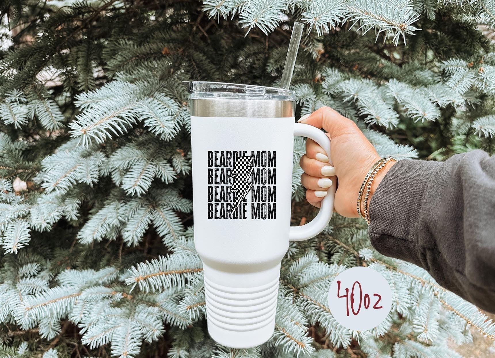 Beardie Mom Bearded Dragon Tumbler 40oz Cup Gifts With Straw Insulated Cup Travel Mug Graphic Tee – Premium Graphic · Must-Have Style