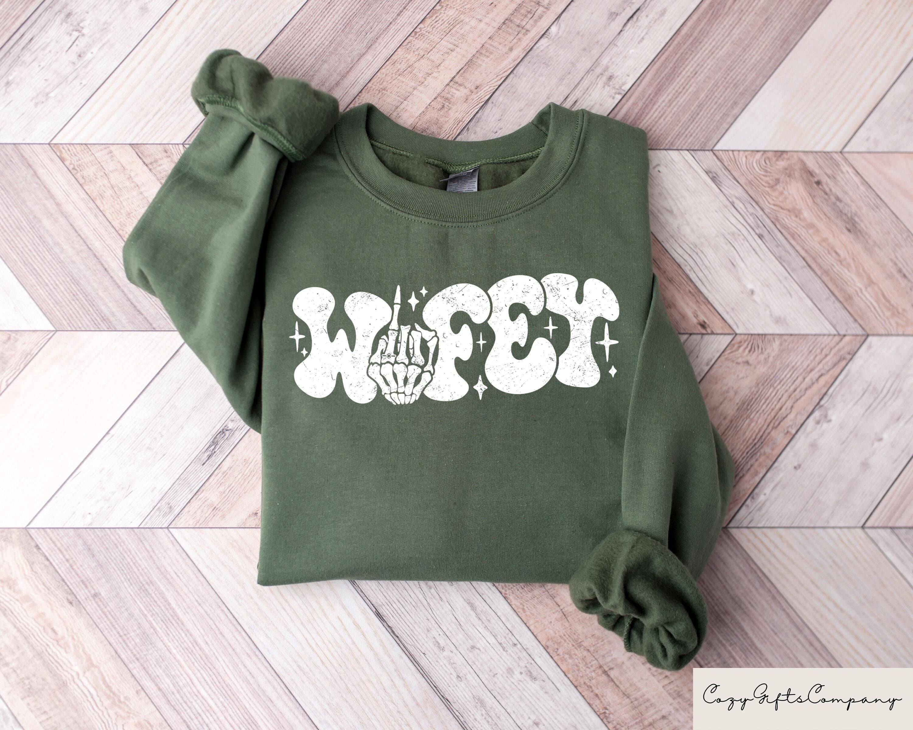 Skeleton Hand Wifey Sweatshirt Halloween Bride Sweater Fall Wifey Shirt Bride or Die T Shirt Fall Engagement Hoodie Hoodie – Warm & Stylish · Great Gift For Fans