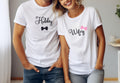 Personalized Hubby Wifey Shirts Custom Matching Honeymoon Wedding Engagement and Just Married Gift Bridal Shirts for Husband and Wife Graphic Tee – Aesthetic Look · Trending Graphic Apparel