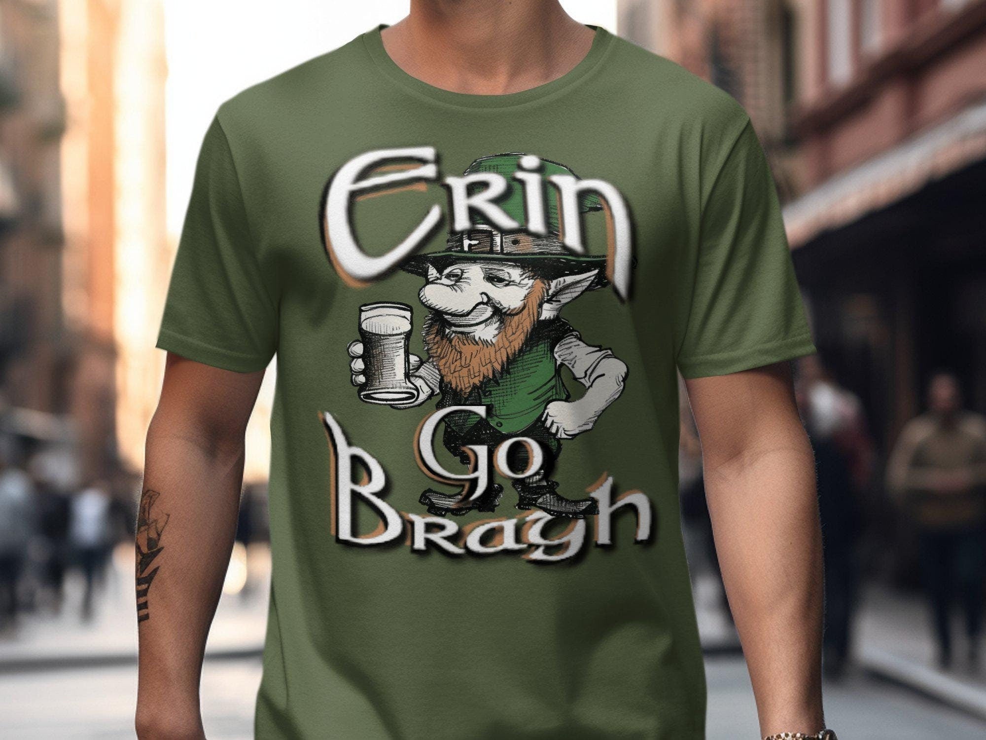 Erin Go Bragh T ShirtIreland Forever ShirtLeprachaun Drinking Beer TeeSaint Patricks Day Ireland Gift Graphic Tee – Everyday Comfort · Must-Have Style