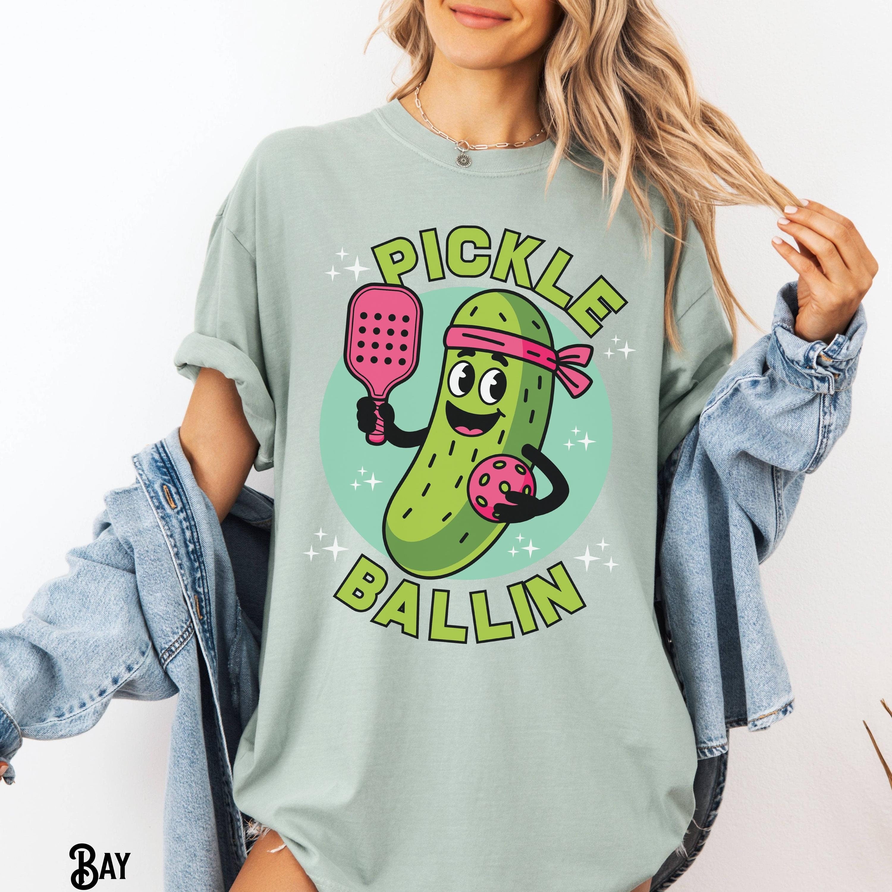Pickleball Pickle Ballin Racquetball Shirt Funny Humorous Pickleball Player Tee Sports Baller Gift Graphic Tee – Bold Style · Must-Have Style