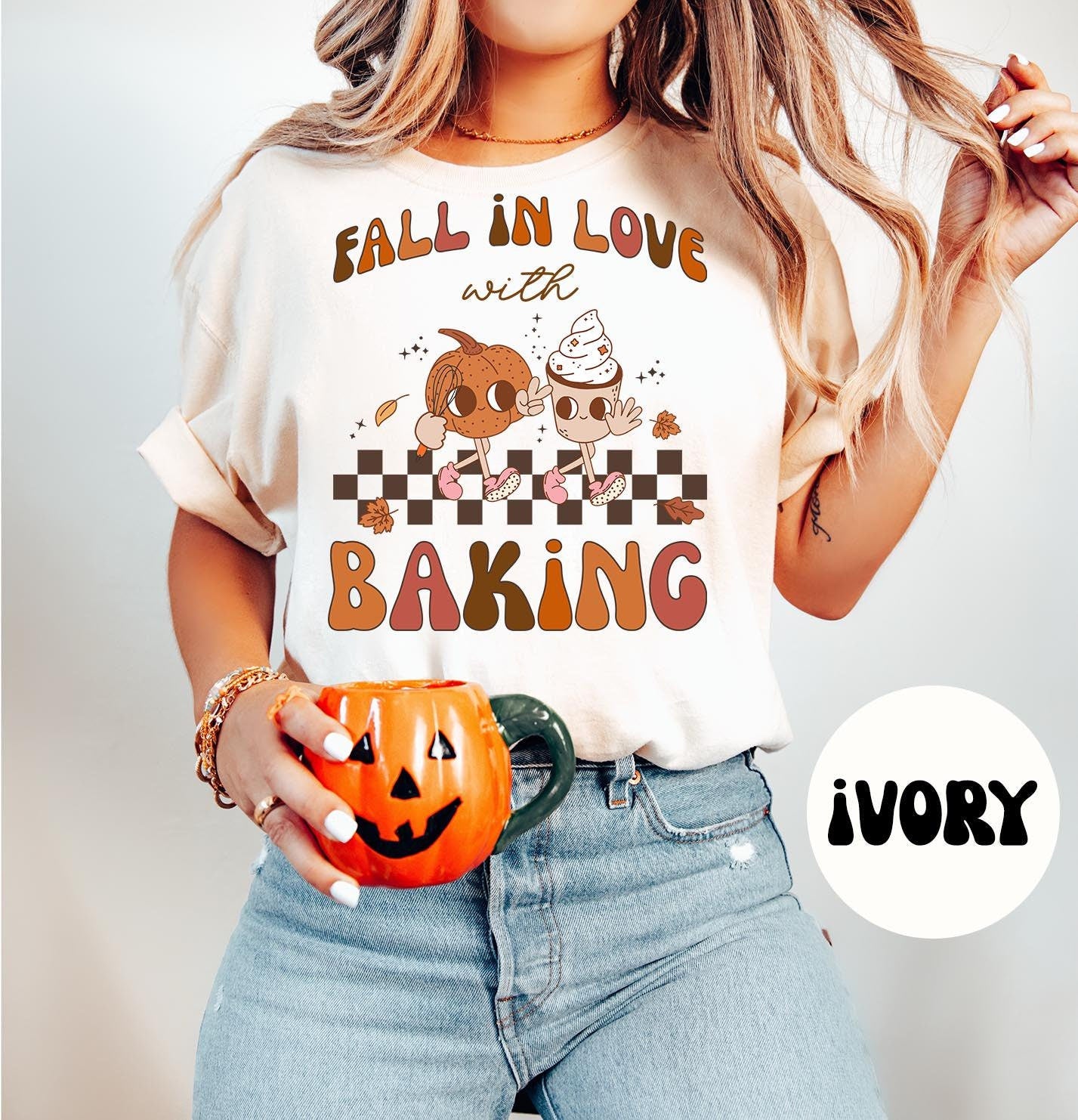 Baking Baker Bakery Groovy Pumpkin Retro Shirt Gifts Fall Shirt Comfort Colors Autumn Tshirt Crewneck Tee Crew Neck Men Women Graphic Tee – Premium Graphic · Trending Graphic Apparel