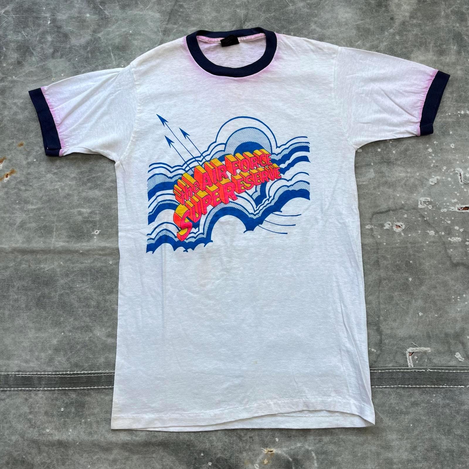 Vintage 70s The Air Force Super Reserve Ringer Shirt Graphic Tee – Warm & Stylish · Top Pick For Any Outfit