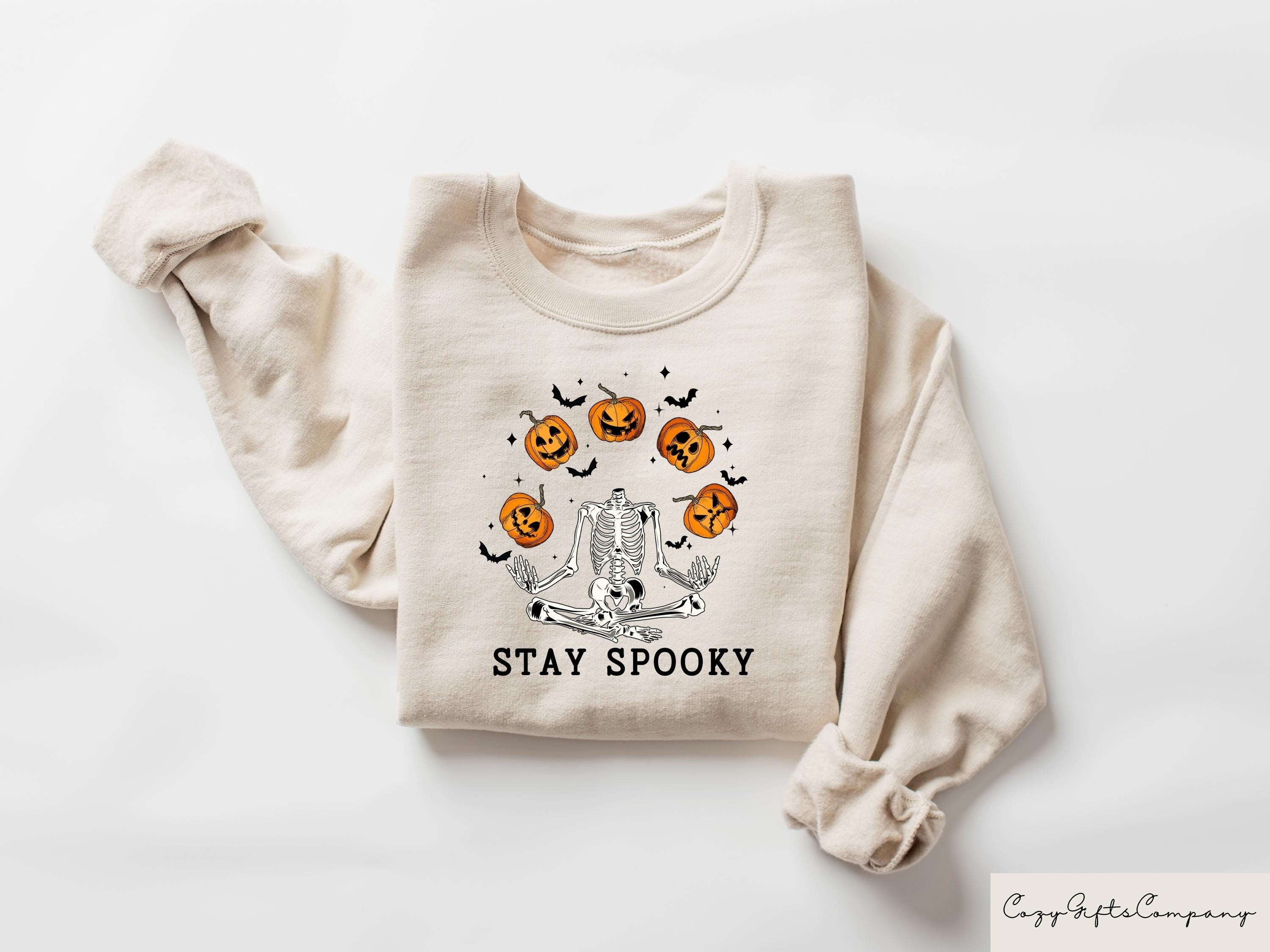 Spooky Skeleton Sweatshirt Halloween Skeleton Tshirt Horror Movie Lover Gift Gothic Halloween Crewneck Halloween Costume Sweatshirt – Bold Style · Trending Graphic Apparel