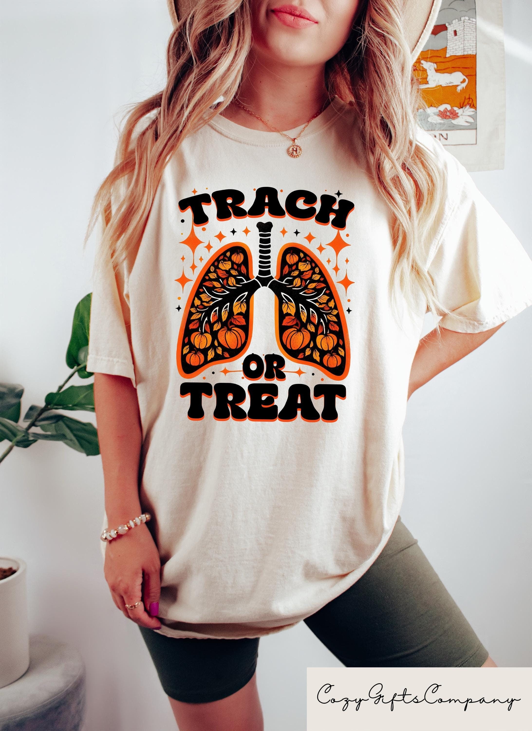 Trach Or Treat Respiratory Therapist Halloween Shirt Funny Rt Halloween Shirt NICU Pulmonary Nurse Fall Tee Halloween Gift Spooky Season Graphic Tee – Bold Style · Perfect For Daily Wear