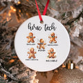 HVAC Tech Technician Gingerbread Man Cookie Ornament Gifts Round Christmas Stocking Stuffer Graphic Tee – Warm & Stylish · High-Quality Print