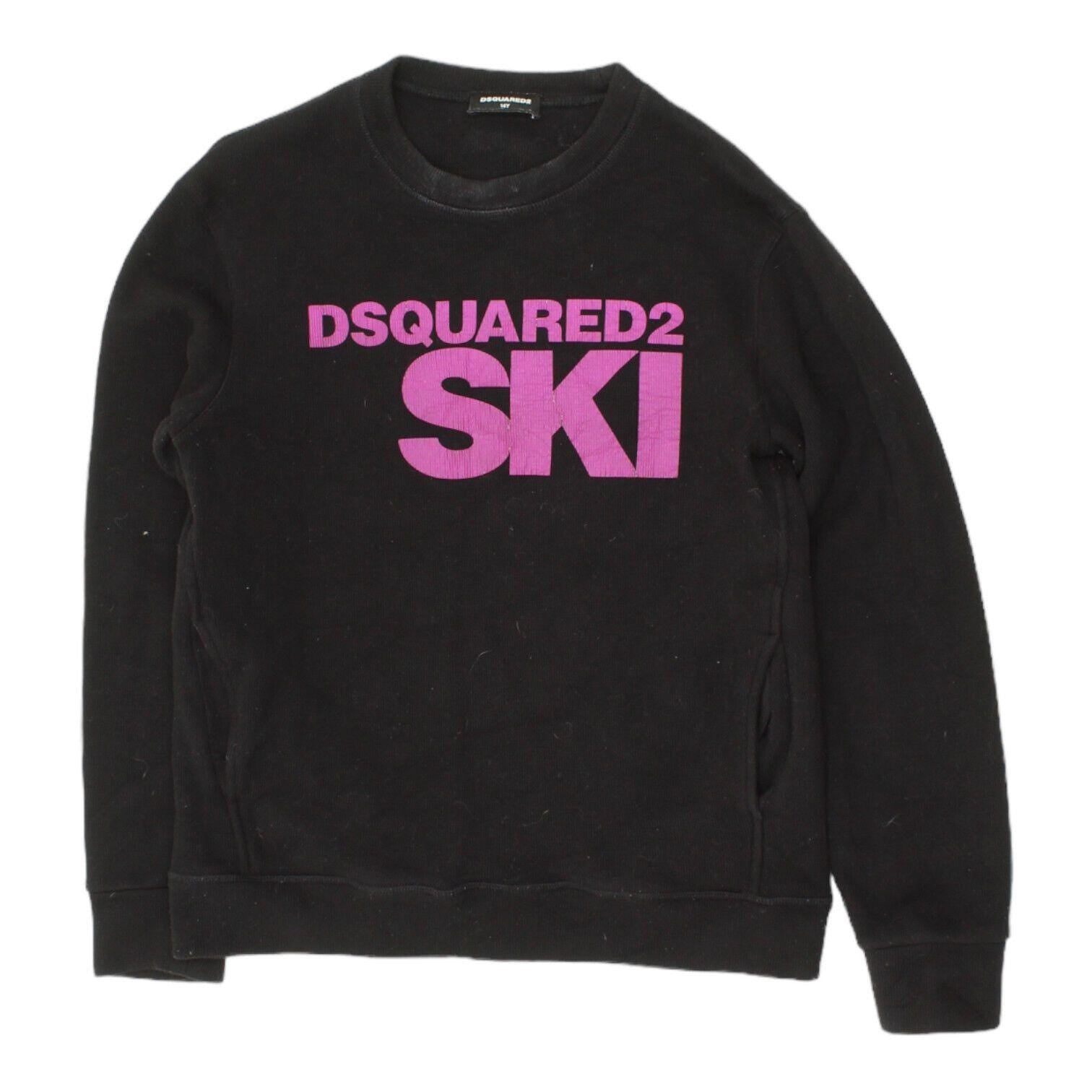 Dsquared2 Ski Kids Spell Out Black Sweatshirt Vintage Boys Girls Designer VTG Sweatshirt – Bold Style · Top Pick For Any Outfit