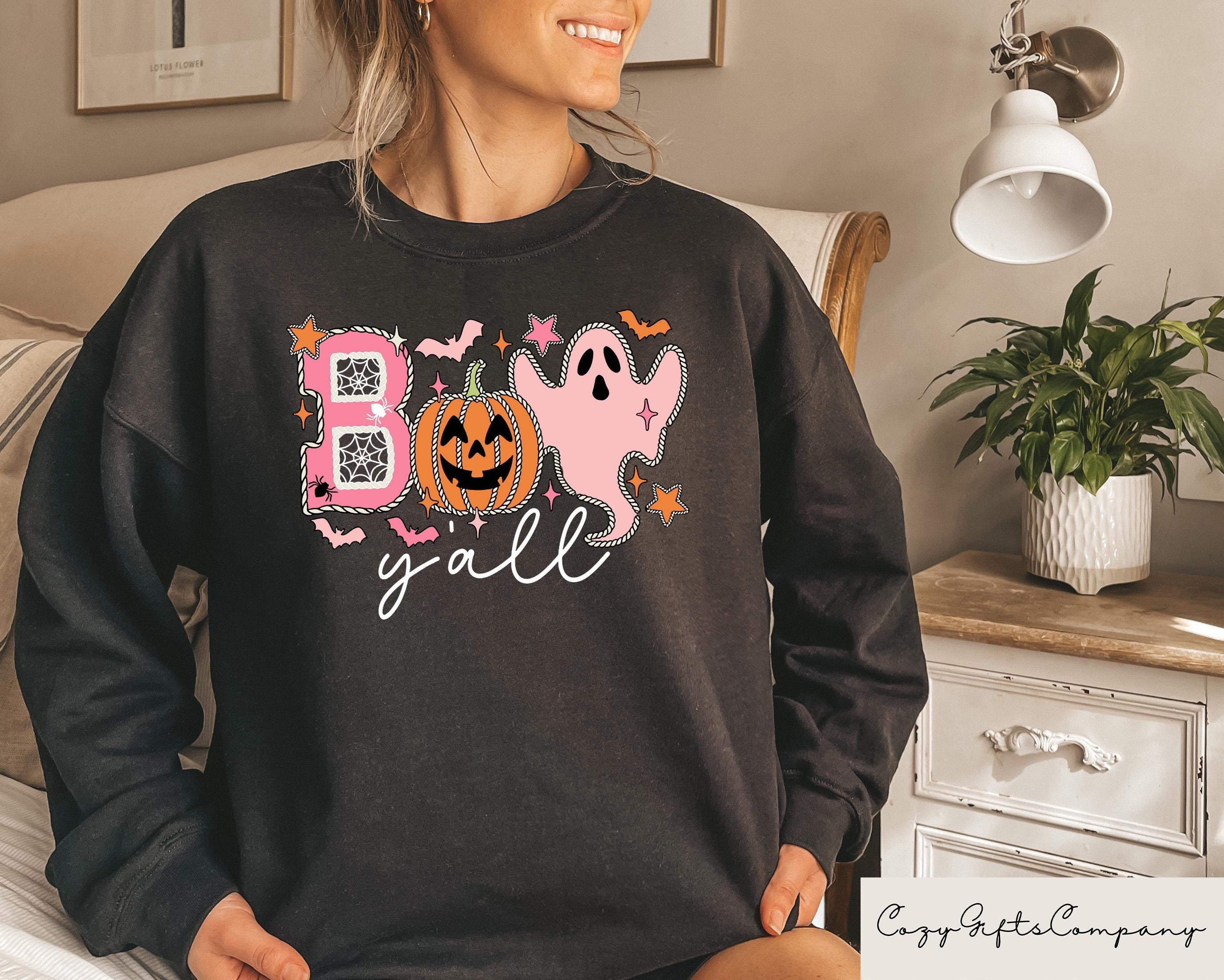 Halloween Sweatshirt Boo Y39all Shirt Halloween Women Sweatshirt Halloween Gift Ghost Sweatshirt Matching Halloween Spooky Season Gift Sweatshirt – Premium Graphic · Perfect For Daily Wear