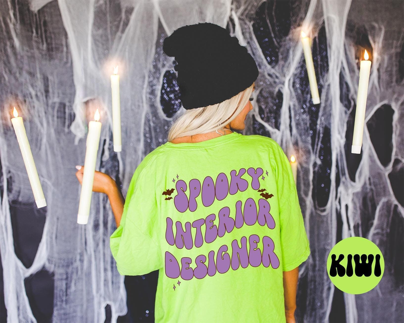 Interior Designer Spooky Halloween Bats Shirt Gifts Back of Tshirt Tees TShirt Unisex Funny Birthday Gift Women Men Graphic Tee – Easygoing Wear · High-Quality Print