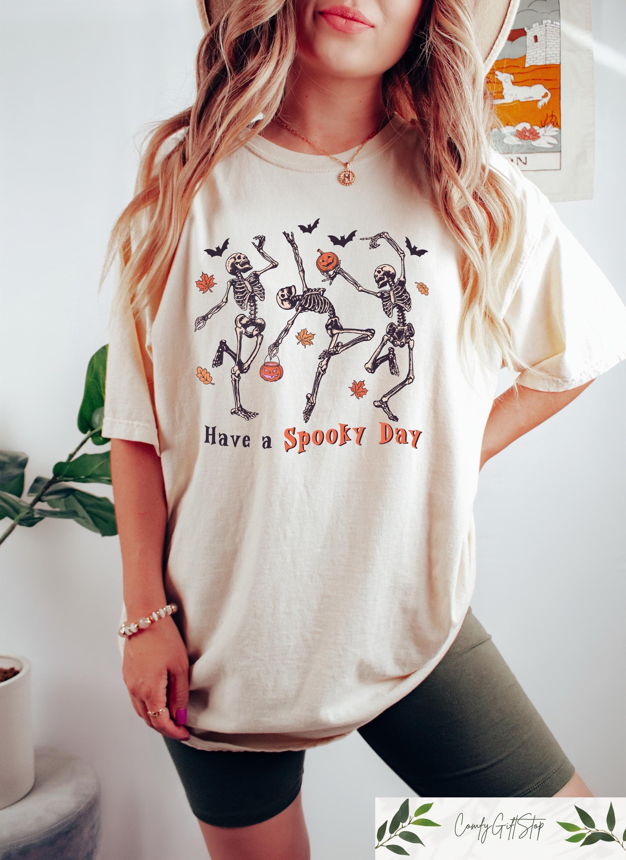 Retro Comfort Dancing Skeleton Shirt Halloween Tshirt Halloween Costume Halloween Gifts Retro Pumpkin Shirt Halloween Sweatshirt Sweatshirt – Feel-Good Design · Top Pick For Any Outfit