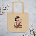 Fueled By Caffeine and Chaos Retro Mom Funny Sarcastic Eco Tote Bag Tote Bag – Bold Style · Trending Graphic Apparel