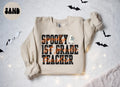 1st Grade Teacher Spooky Halloween Sweatshirt Gifts for Her Funny Sweater Shirt Cozy Comfy Unique Sweatshirt – Feel-Good Design · Top Pick For Any Outfit