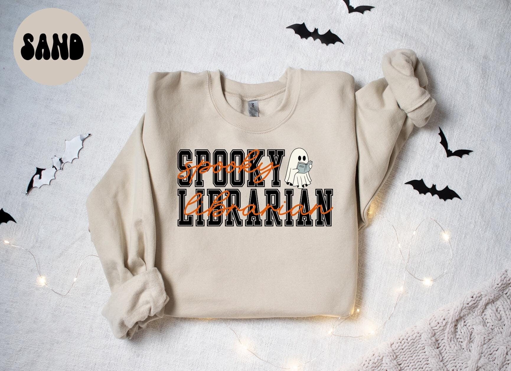 Librarian Spooky Halloween Sweatshirt Gifts for Her Funny Sweater Shirt Cozy Comfy Unique Sweatshirt – Warm & Stylish · Top Pick For Any Outfit