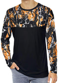 Men39s Camouflage Long Sleeve Shirt Hunting Camo Tee Hiking Camo Top Solid Black Bottom Men39s Hunting Apparel Camping Hiking Shirt Graphic Tee – Soft Feel · Perfect For Daily Wear