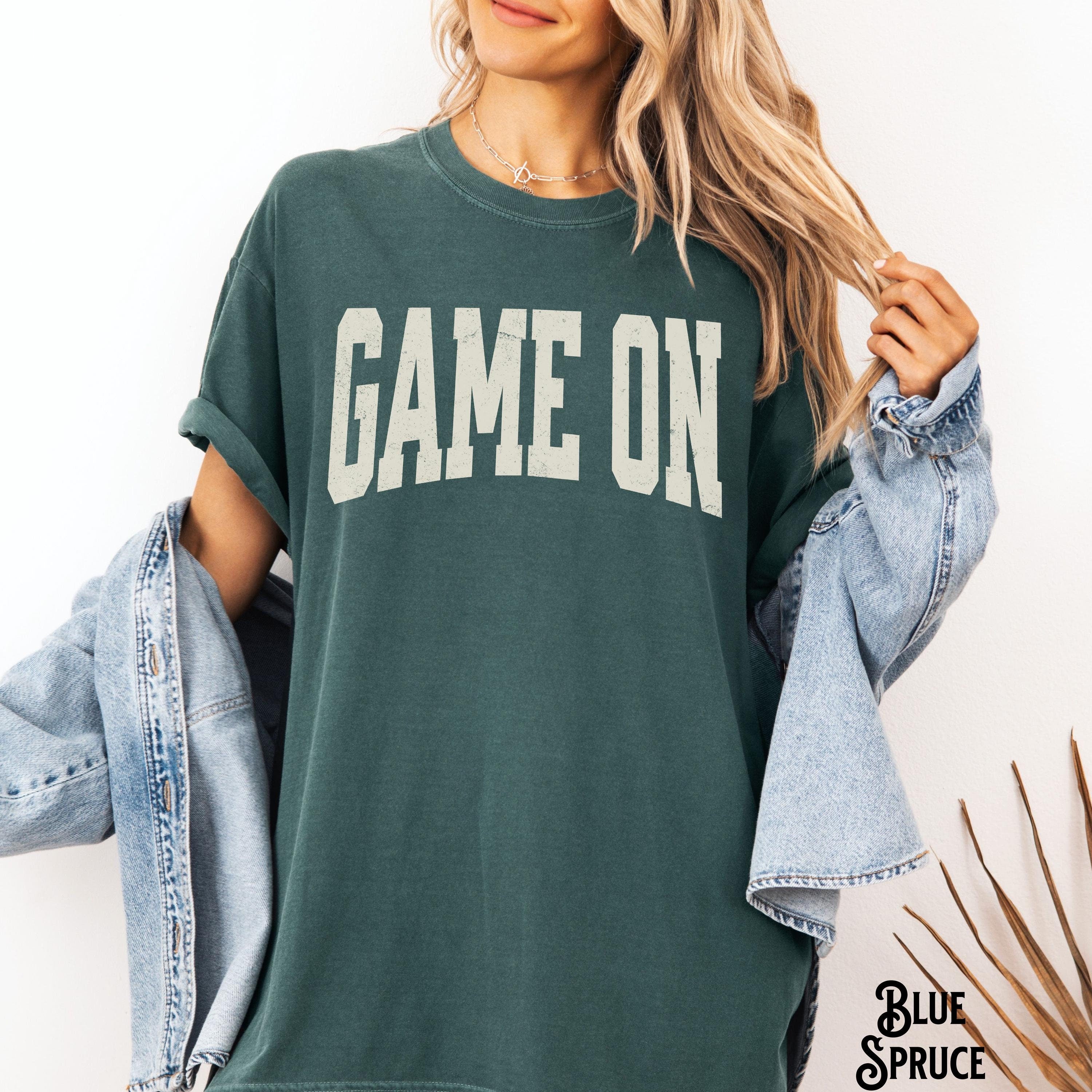 Game On Football Watching Shirt Trendy Tee Sports Watching Shirt Varsity University Halftime Show Football Season Graphic Tee – Premium Graphic · Must-Have Style