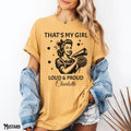 Personalized Custom That39s My Girl Cheer Mom Shirt Loud and Proud Vintage Retro Cheerleading Competition Graphic Tee – Cozy Vibes · Trending Graphic Apparel