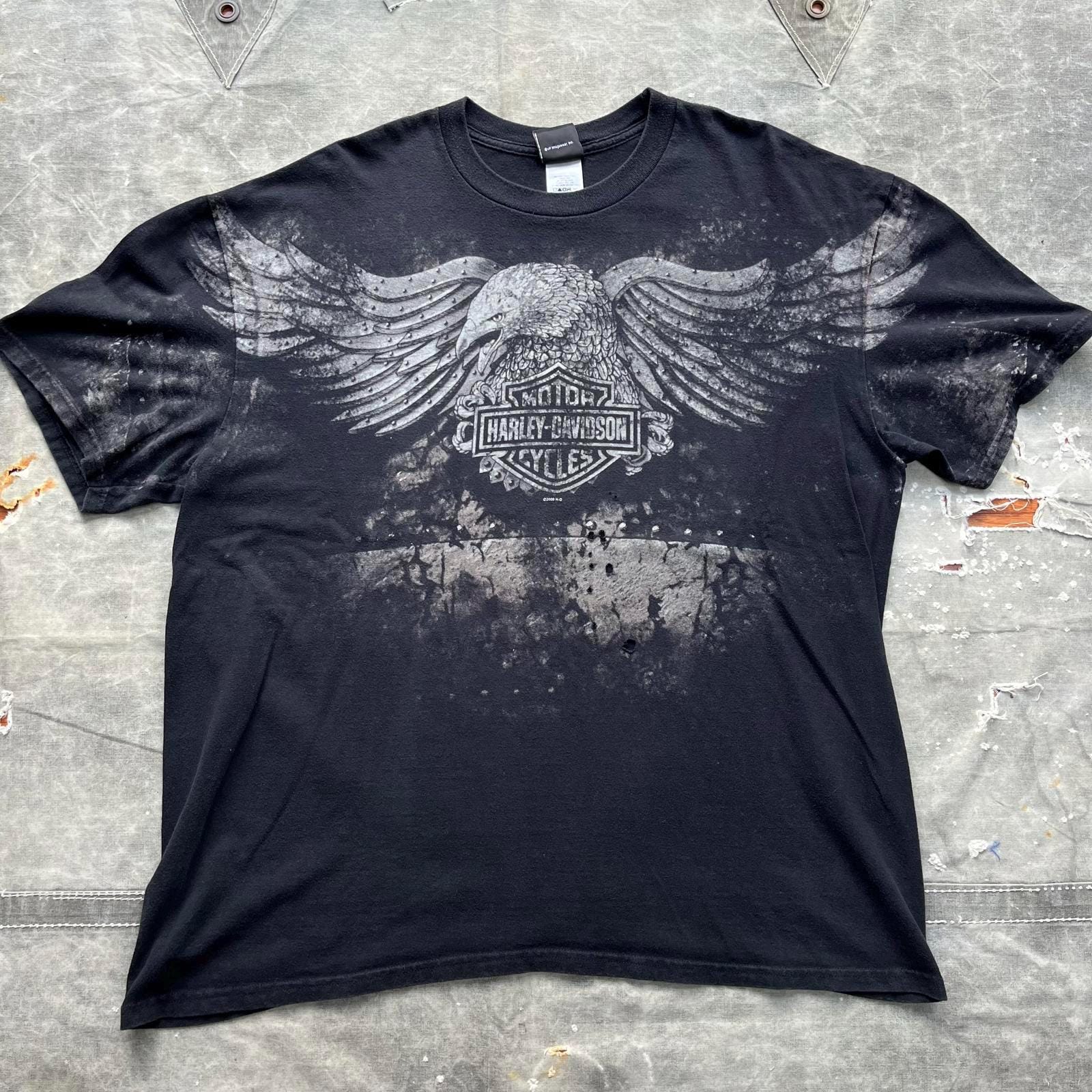 Vintage Y2K Distressed Harley Davidson Big Eagle Graphic Tee Graphic Tee – Everyday Comfort · Perfect For Daily Wear