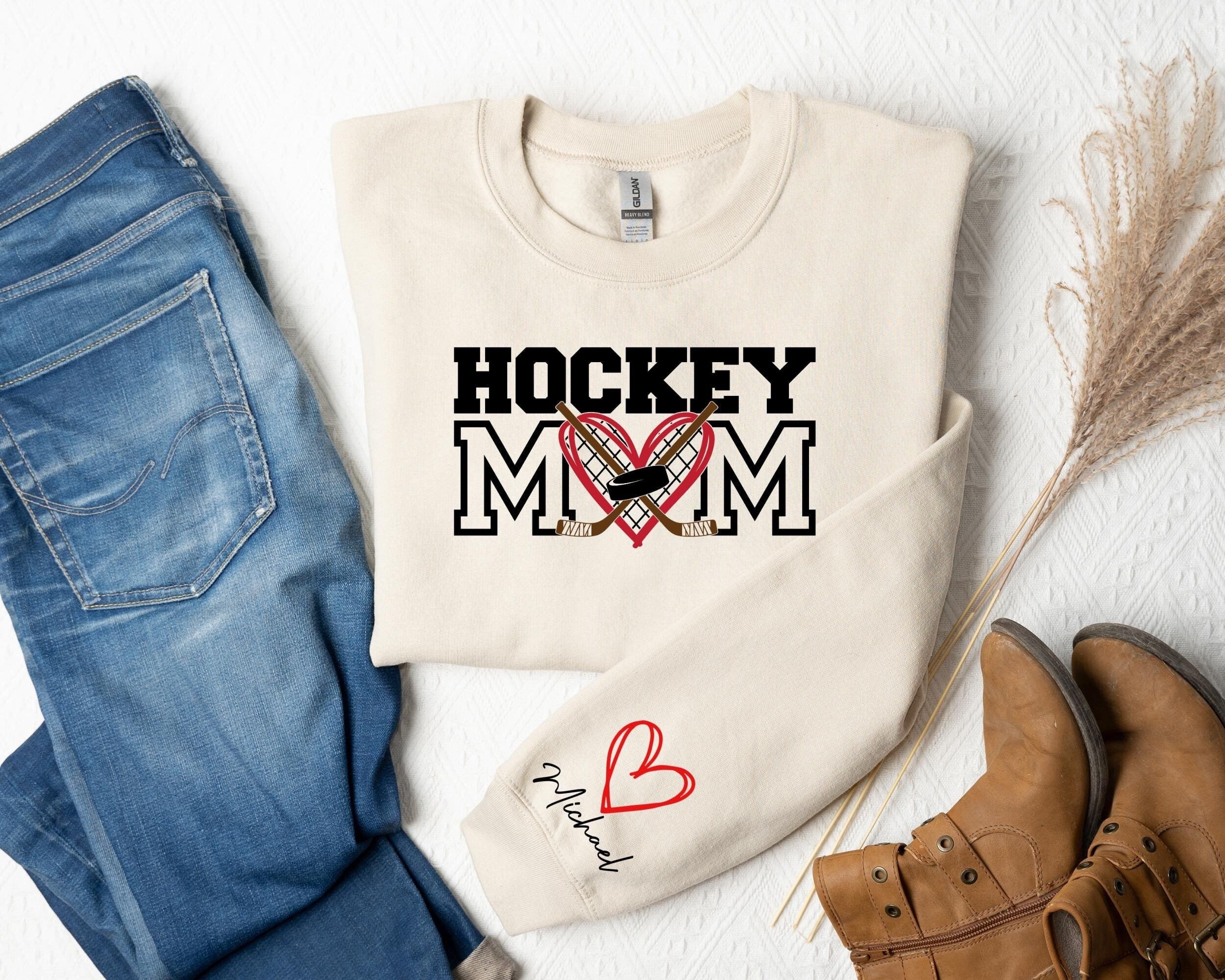 Personalized Hockey Mom Sweatshirt Hockey Mom Sweatshirt Personalized Hockey Hoodie Hockey Gift Hoodie – Fan Favorite · Great Gift For Fans