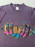Vintage 1990s 90s Phoenix Arizona Western Cowboy Boot Wraparound Art T Shirt M Graphic Tee – Cozy Vibes · Perfect For Daily Wear