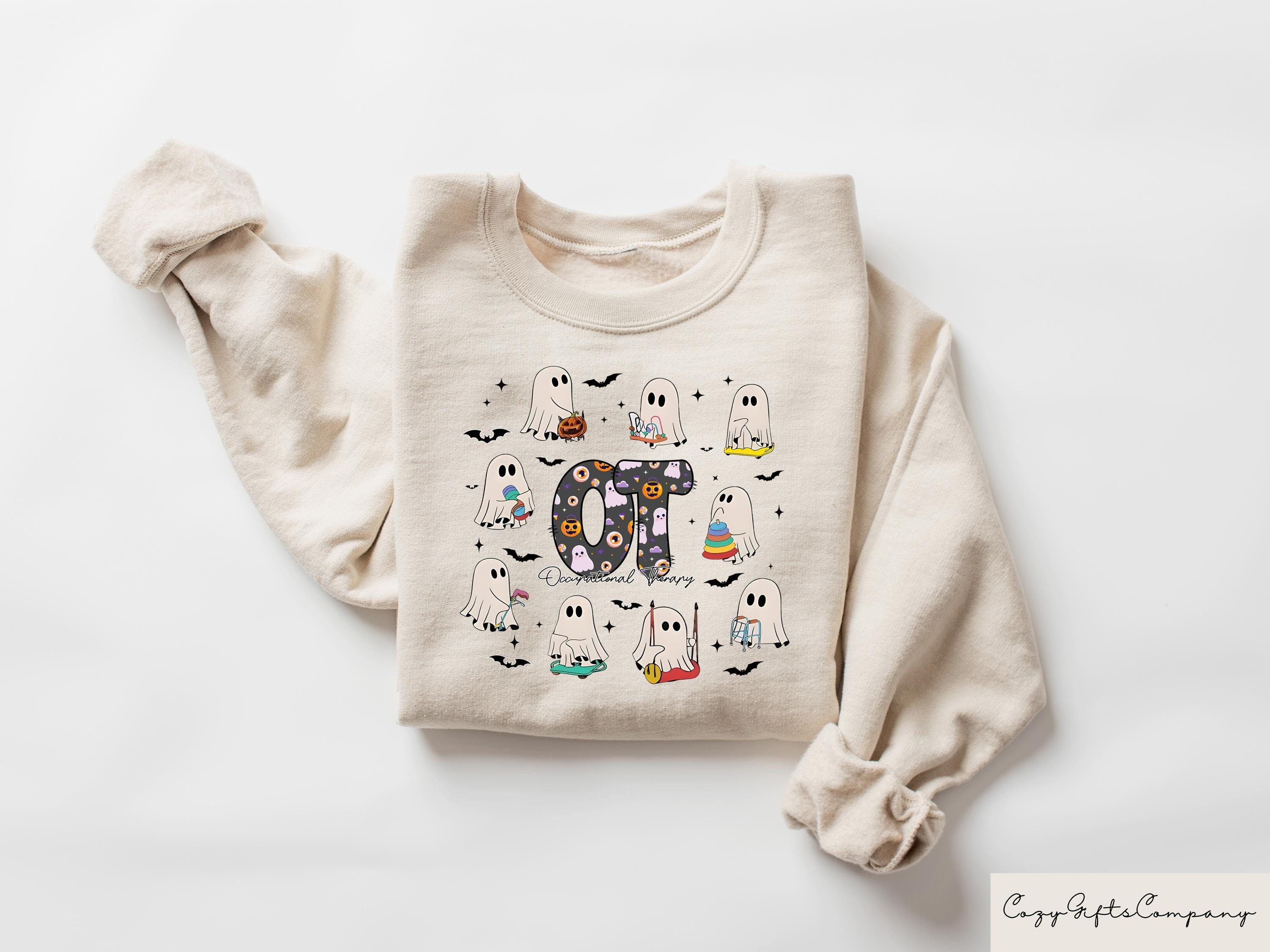 Occupational Therapist Halloween Sweatshirt Spooky OT Shirt Halloween Gifts Occupational Therapist Tee Spooky OT Special Education Shirt Sweatshirt – Fan Favorite · Perfect For Daily Wear