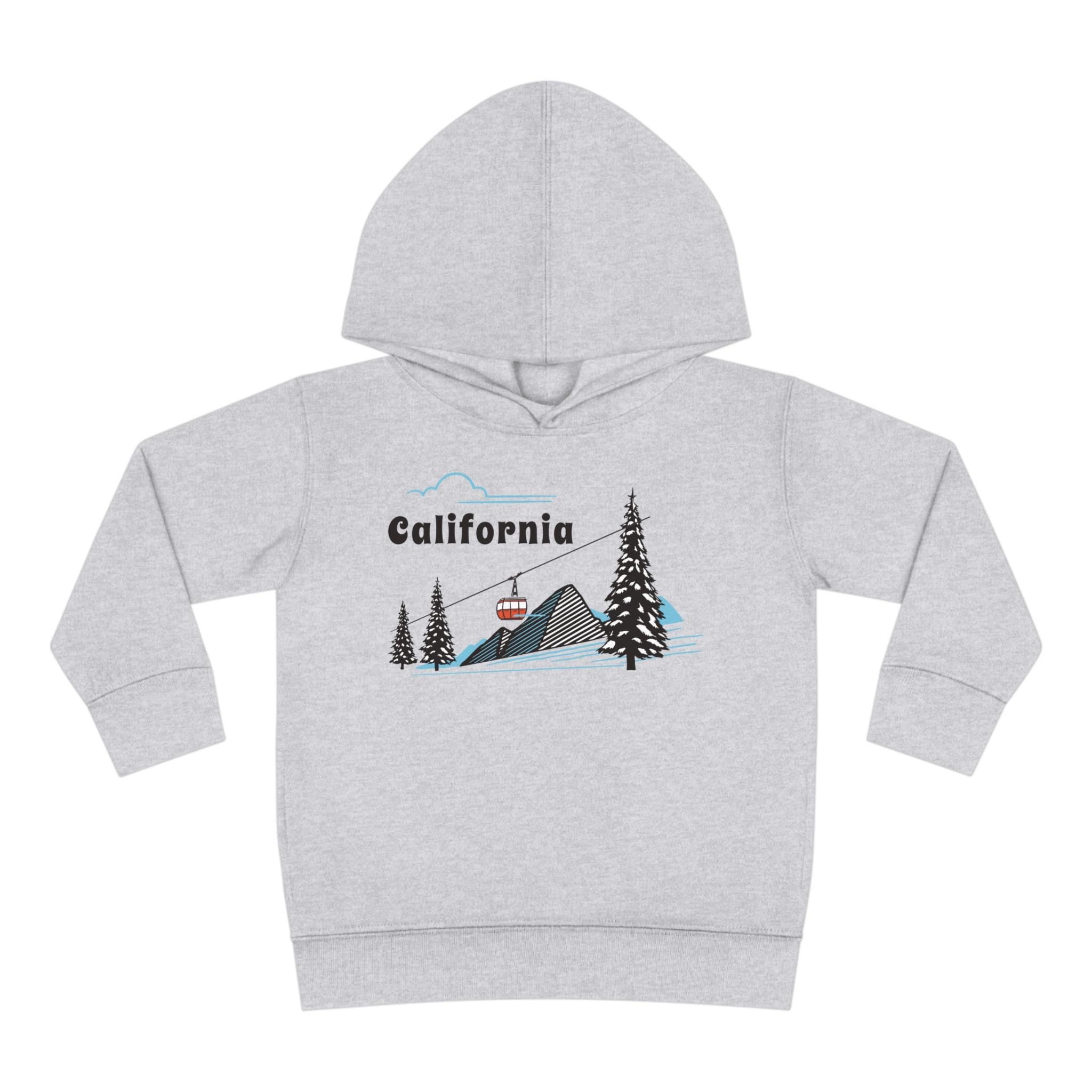 California Toddler Hoodie Unisex Mountain Gondola Fleece Pullover Sweatshirt Kids Hooded Jumper Mountain Lover Gift California Souvenir Hoodie – Bold Style · High-Quality Print